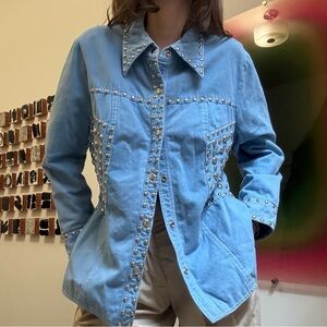 Vintage Denim Studded Shirt/Jacket
